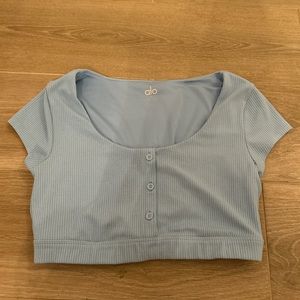 Alo Yoga Blissful Henley Bra Top